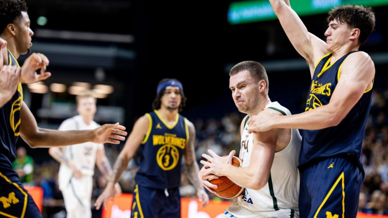 Lietuvieši pirmajā no diviem dueļiem tiek galā ar NCAA čempionvienību