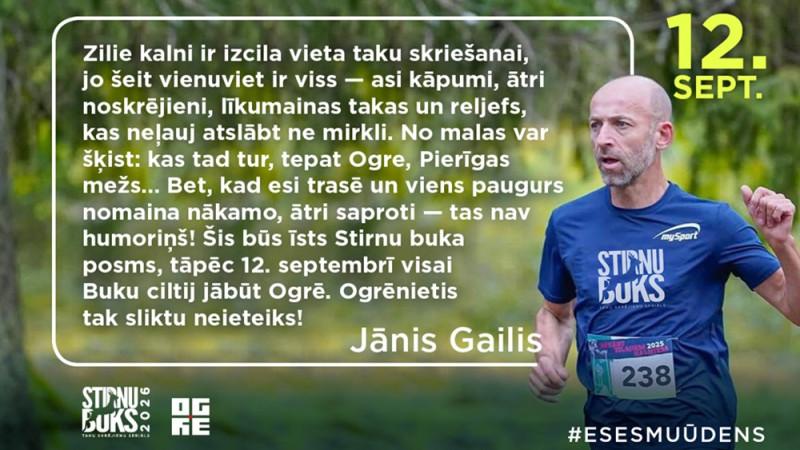 Pēc trim gadiem "Stirnubuks" atgriežas Ogres Zilajos kalnos