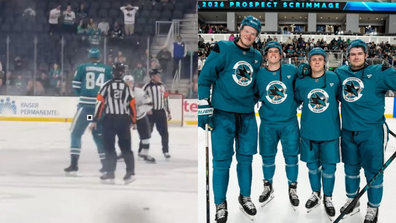 Video: Garākais hokejists pasaulē NHL kautiņā pārmāca pretinieku